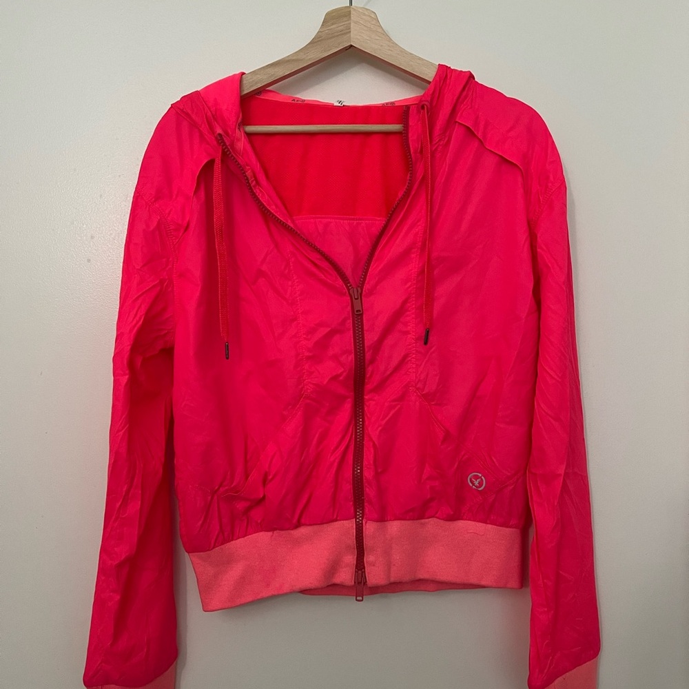 American Eagle Lightweight Pink Exercise Windbreaker Jacket